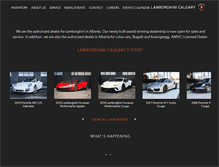 Tablet Screenshot of lamborghinicalgary.com